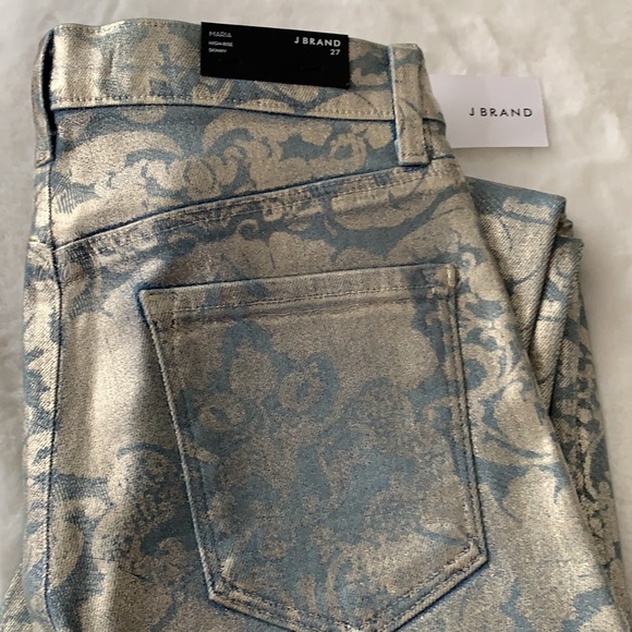 🌟NWT J BRAND MARIA JEANS IN BAROQUE FOIL - Picture 7 of 15